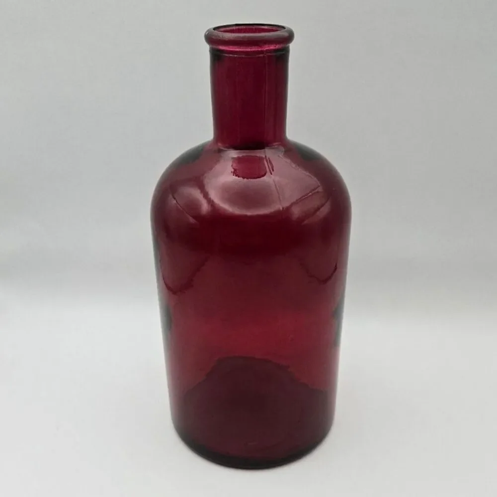 Mud Pie Medium Red Bottleneck Vase - 8